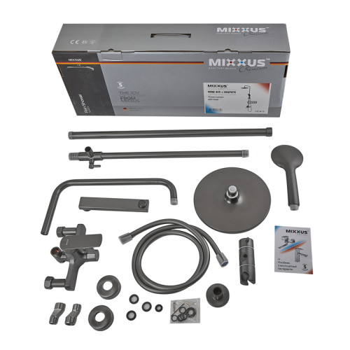 Душова колона із змішувачем MIXXUS PREMIUM MONE 009-J GRAPHITE (Колір графіт) (MI6783)