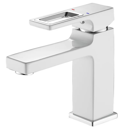 Змішувач для умивальника MIXXUS PREMIUM DANTE 001 NUT WHITE-CHROME (Колір білий/матовий хром) (MI6792)