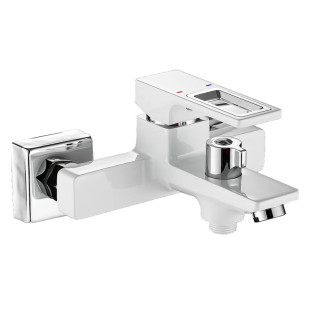 Змішувач для ванни MIXXUS PREMIUM DANTE 009 EURO WHITE-CHROME (Колір білий/матовий хром) (MI6795)