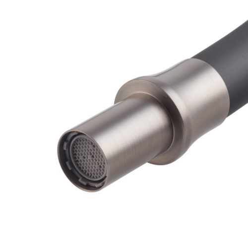 Смеситель для кухни MIXXUS PREMIUM SENNA 021 GRAPHITE REFL.BLACK с гибким изливом с выходом для питьевой воды (Цвет графит+излив черный) (MI6827)