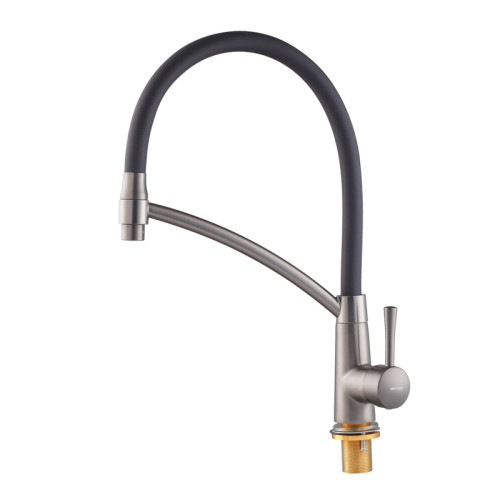 Змішувач для кухні MIXXUS PREMIUM ROSSI 017 GRAPHITE REFL.BLACK (Колір графіт + вилив чорний) (MI6829)