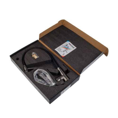 Змішувач для кухні MIXXUS PREMIUM ROSSI 017 GRAPHITE REFL.BLACK (Колір графіт + вилив чорний) (MI6829)