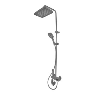 Душова колона із змішувачем MIXXUS PREMIUM NEPTUNE 009-J GRAPHITE із кноп. перемикання. 4 режими (Колір графіт) (MI6833)