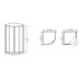 Душова кабіна без піддону Mixxus Premium DIVERSE SC01-90x90x195-TR Chrome прозоре скло 5мм (MI6859)