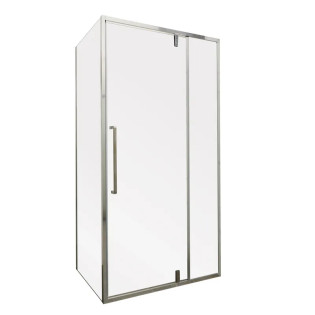 Душова кабіна без піддону Mixxus Premium BEVEL SC01-100x80x195-TR Chrome прозоре скло 6мм (MI6869)