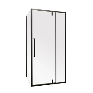 Душова кабіна без піддону Mixxus Premium BEVEL SC01-100x80x195-TR Black прозоре скло 6мм (MI6870)