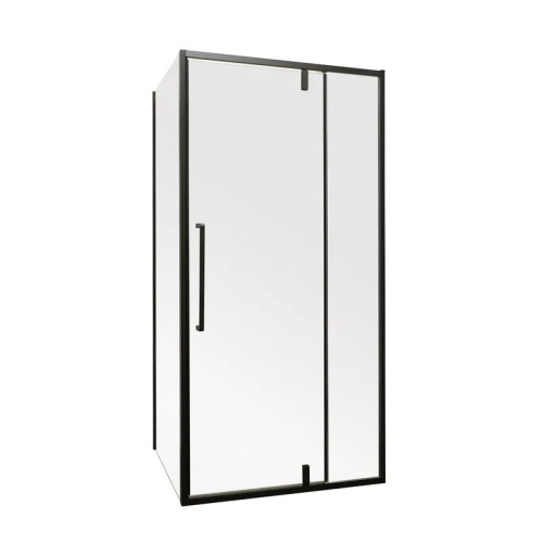 Душова кабіна без піддону Mixxus Premium BEVEL SC01-100x80x195-TR Black прозоре скло 6мм (MI6870)