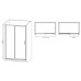 Дверь в нишу Mixxus Premium DIVERSE SD01-140x185-TR Chrome прозрачное стекло 5мм (MI6874)