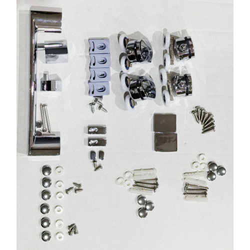 Дверь в нишу Mixxus Premium DIVERSE SD01-140x185-TR Chrome прозрачное стекло 5мм (MI6874)
