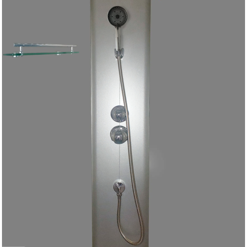 Бокс душовий без гідромасажу Mixxus STRONG SB02-90x90x215-FB SATIN з низьким піддоном (MI6886)