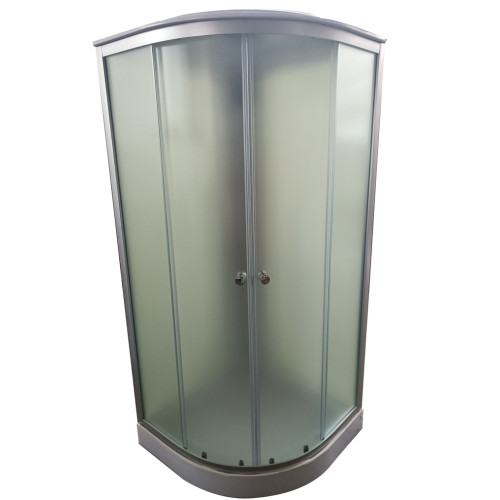 Бокс душовий без гідромасажу Mixxus STRONG SB02-90x90x215-FB SATIN з низьким піддоном (MI6886)
