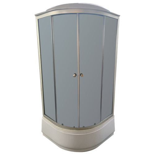 Бокс душовий з гідромасажем Mixxus STRONG SBH01-90x90x215-FB SATIN з високим піддоном (MI6888)