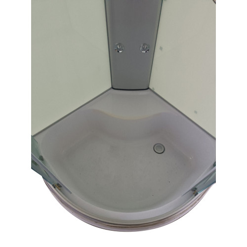 Бокс душовий з гідромасажем Mixxus STRONG SBH01-90x90x215-FB SATIN з високим піддоном (MI6888)