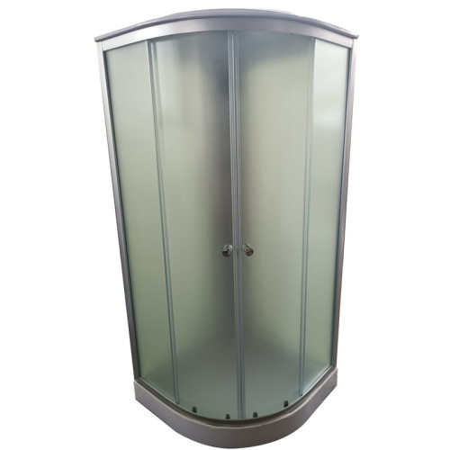 Бокс душовий з гідромасажем Mixxus STRONG SBH02-90x90x215-FB SATIN низький піддон (MI6890)