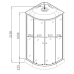 Бокс душовий з гідромасажем Mixxus STRONG SBH02-90x90x215-GR SATIN низький піддон (MI6891)