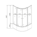 Душова кабіна з високим піддоном Mixxus PLAIN SCT01-90x90x195-GR SATIN сіре тоноване скло 4мм (MI6895)