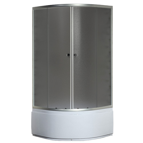 Душова кабіна з високим піддоном Mixxus PLAIN SCT01-90x90x195-GR SATIN сіре тоноване скло 4мм (MI6895)