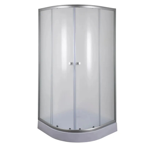 Душова кабіна з низьким піддоном Mixxus PLAIN SCT02-90x90x195-FB SATIN матове скло 4мм (MI6896)