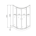 Душова кабіна з низьким піддоном Mixxus PLAIN SCT02-100x100x195-FB SATIN матове скло 4мм (MI6897)