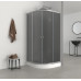 Душова кабіна з низьким піддоном Mixxus PLAIN SCT02-90x90x195-GR SATIN сіре тоноване скло 4мм (MI6898)
