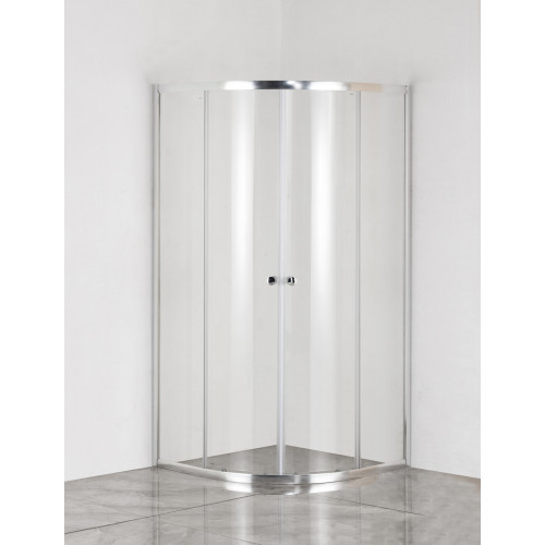 Душова кабіна без піддону Mixxus PLAIN SC01-90x90x185-TR CHROME прозоре скло 4мм (MI6899)
