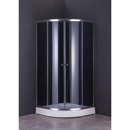 Душевая кабина без поддона Mixxus PLAIN SC01-90x90x185-GR CHROME серое тонированное стекло 4мм (MI6900)