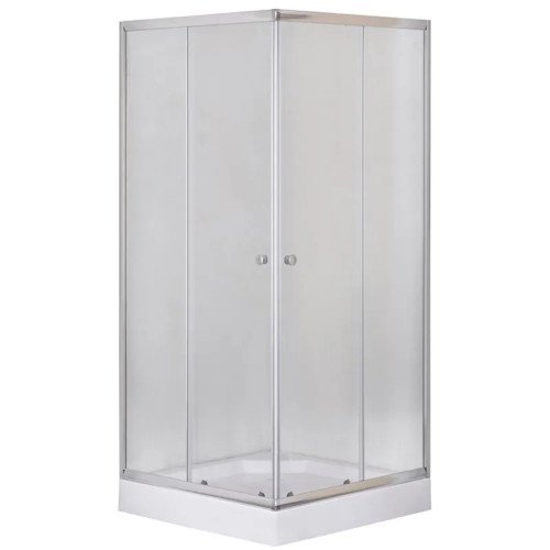 Душова кабіна з низьким піддоном Mixxus CUBIC SCT01-90x90x195-FB CHROME матове скло 4мм (MI6903)
