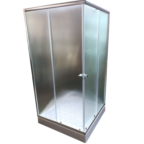 Душова кабіна з низьким піддоном Mixxus CUBIC SCT01-90x90x195-FB CHROME матове скло 4мм (MI6903)