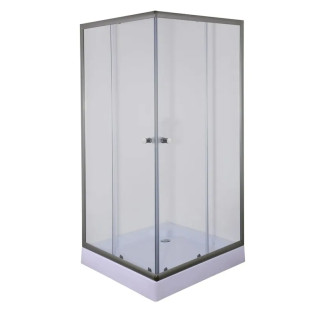 Душова кабіна з низьким піддоном Mixxus CUBIC SCT01-90x90x195-TR GRAPHITE прозоре скло 4мм (MI6905)