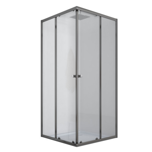 Душова кабіна з низьким піддоном Mixxus CUBIC SCT01-90x90x195-TR GRAPHITE прозоре скло 4мм (MI6905)