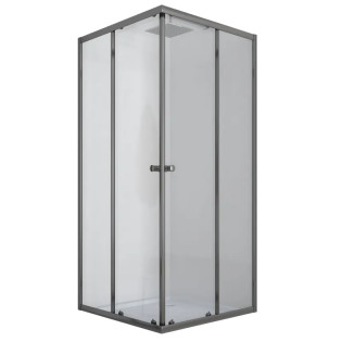Душова кабіна без піддону Mixxus CUBIC SC01-90x90x185-TR GRAPHITE прозоре скло 4мм (MI6907)