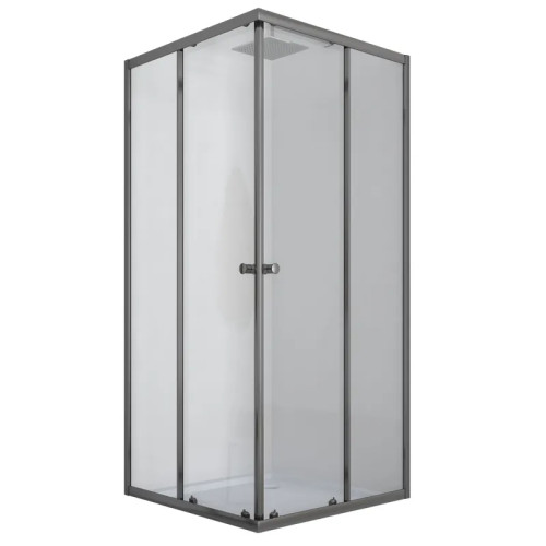 Душова кабіна без піддону Mixxus CUBIC SC01-90x90x185-TR GRAPHITE прозоре скло 4мм (MI6907)
