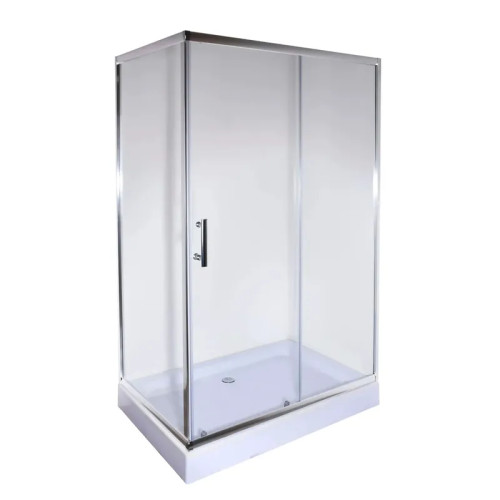 Душова кабіна з низьким піддоном Mixxus HARD SCT01-120x80x198-TR CHROME прозоре скло 5мм (MI6910)