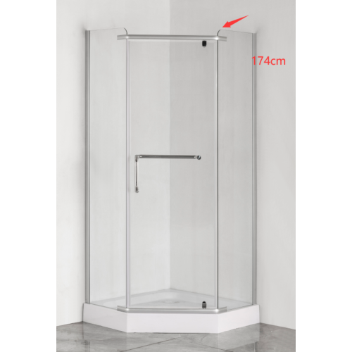 Душова кабіна з низьким піддоном Mixxus LINES SCT01-90x90x198-TR CHROME прозоре скло 6мм (MI6913)