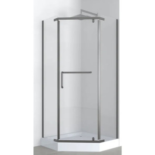 Душова кабіна з низьким піддоном Mixxus LINES SCT01-90x90x198-TR GRAPHITE прозоре скло 6мм (MI6914)