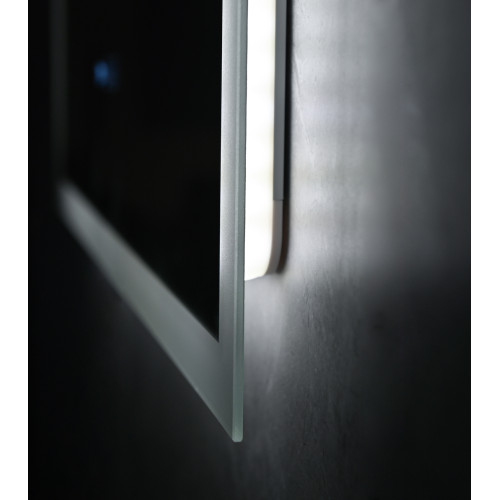Дзеркало Mixxus FLAT MR04-100x80 з Led Touch, Anti-fog, димером, регулятором яскравості, годинником (MI6927)
