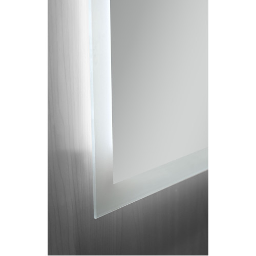 Дзеркало Mixxus FLAT MR04-100x80 з Led Touch, Anti-fog, димером, регулятором яскравості, годинником (MI6927)
