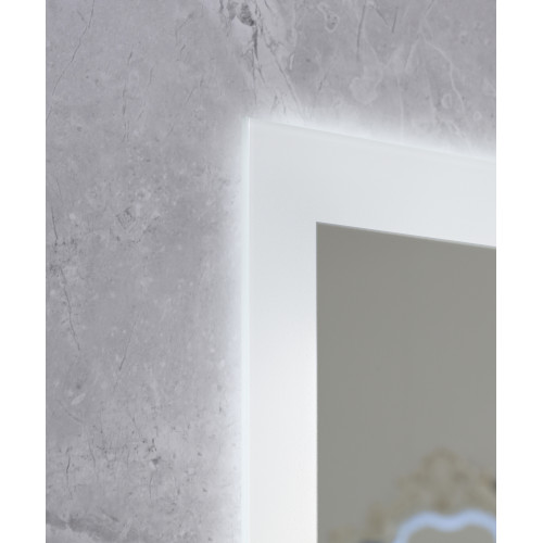 Дзеркало Mixxus FLAT MR04-80x60 з Led Touch, Anti-fog, димером, регулятором яскравості, годинником (MI6928)