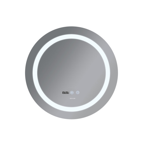Дзеркало Mixxus PLAIN MC02-80 з Led Touch, Anti-fog, димером, регулятором яскравості, годинником (MI6931)