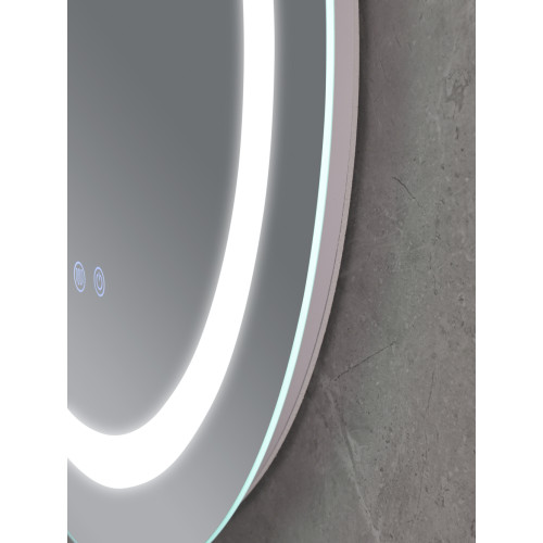 Дзеркало Mixxus PLAIN MC02-80 з Led Touch, Anti-fog, димером, регулятором яскравості, годинником (MI6931)