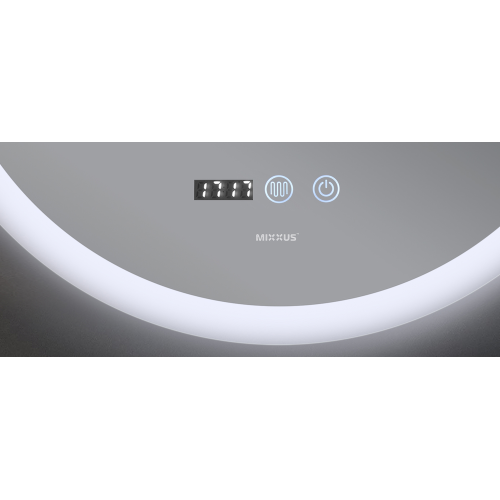 Дзеркало Mixxus PLAIN MC10-80 з Led Touch, Anti-fog, димером, регулятором яскравості, годинником (MI6932)