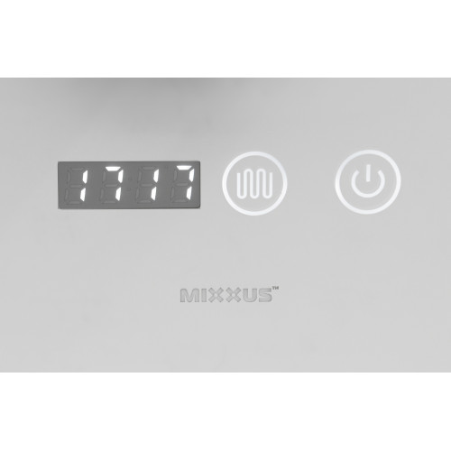 Дзеркало Mixxus PLAIN MV02-60x80 з Led Touch, Anti-fog, димером, регулятором яскравості, годинником (MI6933)
