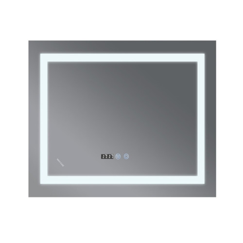 Дзеркало Mixxus WARM MR02-80x80 з Led Touch, Anti-fog, димером, регулятором яскравості, годинником (MI6934)