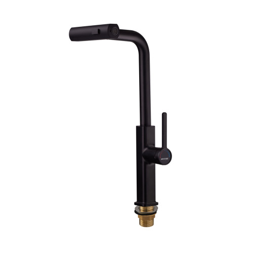 Змішувач для кухні MIXXUS PREMIUM HAMMER 014 BLACK з висувним виливом (Колір чорний) (MI6954)