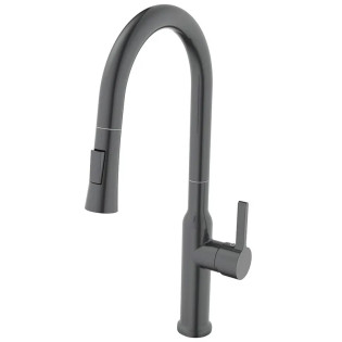 Змішувач для кухні MIXXUS PREMIUM PULL 014 GRAPHITE з висувним виливом (Колір графіт) (MI6959)