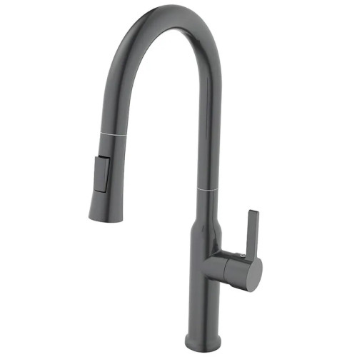 Смеситель для кухни MIXXUS PREMIUM PULL 014 GRAPHITE с выдвижным изливом (Цвет графит) (MI6959)