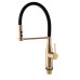 Змішувач для кухні MIXXUS PREMIUM SUMMER 017 BRUSHED GOLD REFL.BLACK з гнучким виливом (Колір матове золото+вилив чорний) (MI6964)