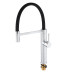 Змішувач для кухні MIXXUS PREMIUM OLIWER 017 REFL.BLACK з гнучким виливом (Колір хром+вилив чорний) (MI6965)