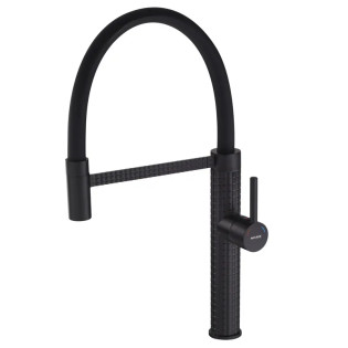 Змішувач для кухні MIXXUS PREMIUM OLIWER 017 BLACK REFL.BLACK (Колір чорний+вилив чорний) (MI6966)