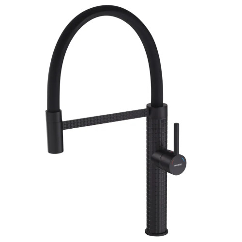 Змішувач для кухні MIXXUS PREMIUM OLIWER 017 BLACK REFL.BLACK (Колір чорний+вилив чорний) (MI6966)